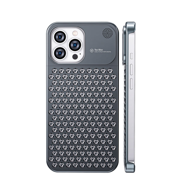 Aluminum Alloy Phone Case For 14 13 Pro Max Plus Hollow Heat Dissipation