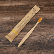 10Pcs Colorful Toothbrush Natural Bamboo Tooth Brush Set