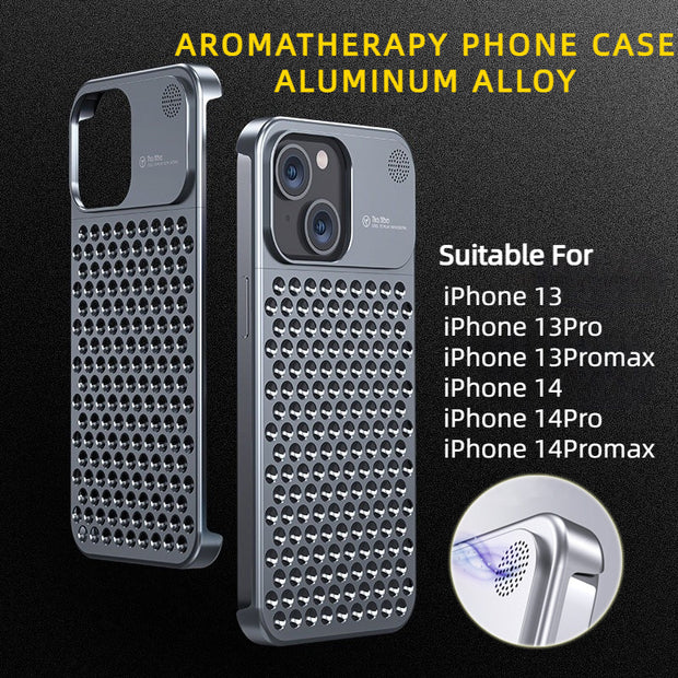 Aluminum Alloy Phone Case For 14 13 Pro Max Plus Hollow Heat Dissipation