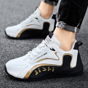 Fashion Colorblock Lace-up Sneakers For Men Breathable Low-top Dad Shoes