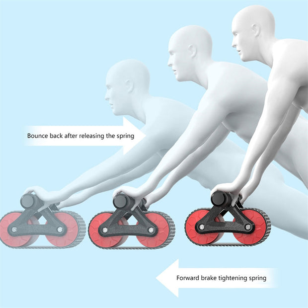 Double Wheel Abdominal Exerciser Women Men Automatic Ab Wheel Roller