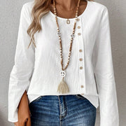 Women's Solid Color Round Neck Long Sleeve