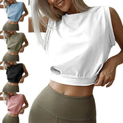 Sexy Navel-Exposed Sweatshirt Summer Loose Sleeveless T-Shirt