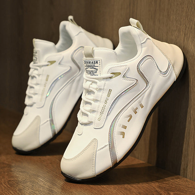 Fashion Colorblock Lace-up Sneakers For Men Breathable Low-top Dad Shoes