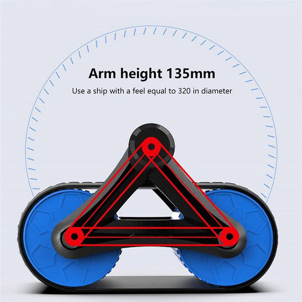 Double Wheel Abdominal Exerciser Women Men Automatic Ab Wheel Roller