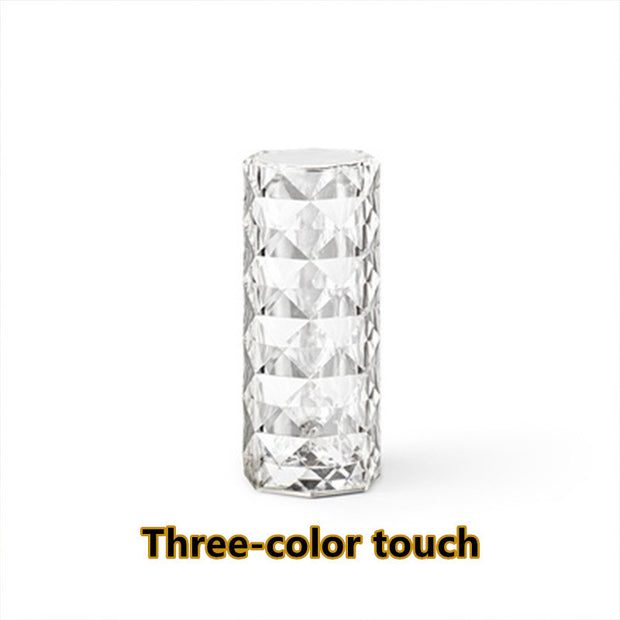 Nordic Crystal Lamp USB Table Lamps Bedroom Touch Dimming Atmosphere