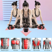 Double Wheel Abdominal Exerciser Women Men Automatic Ab Wheel Roller