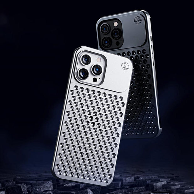 Aluminum Alloy Phone Case For 14 13 Pro Max Plus Hollow Heat Dissipation