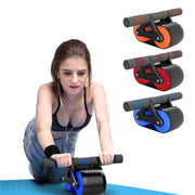 Double Wheel Abdominal Exerciser Women Men Automatic Ab Wheel Roller