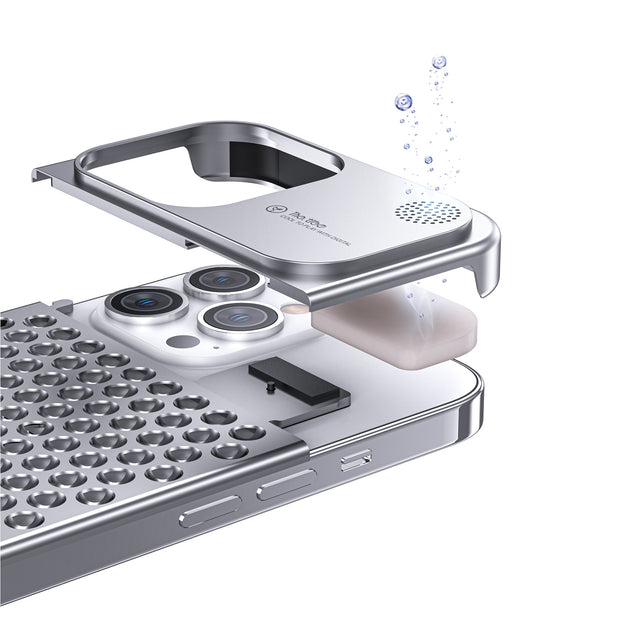 Aluminum Alloy Phone Case For 14 13 Pro Max Plus Hollow Heat Dissipation
