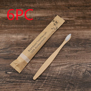 10Pcs Colorful Toothbrush Natural Bamboo Tooth Brush Set
