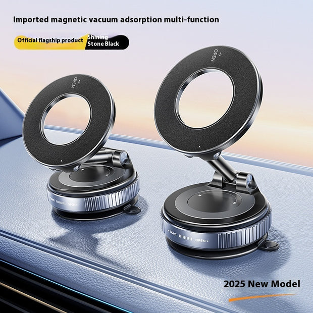 Magnetic Phone Holder With Vacuum Suction Adjustable Car Mount
