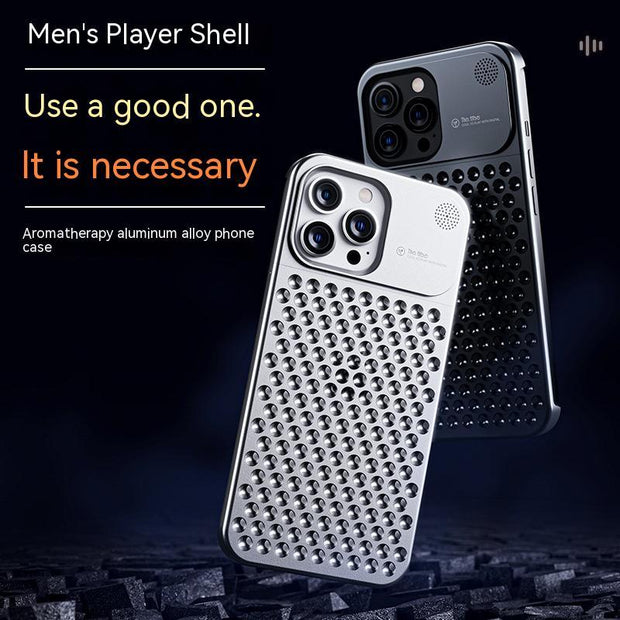 Aluminum Alloy Phone Case For 14 13 Pro Max Plus Hollow Heat Dissipation