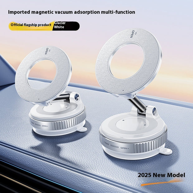 Magnetic Phone Holder With Vacuum Suction Adjustable Car Mount